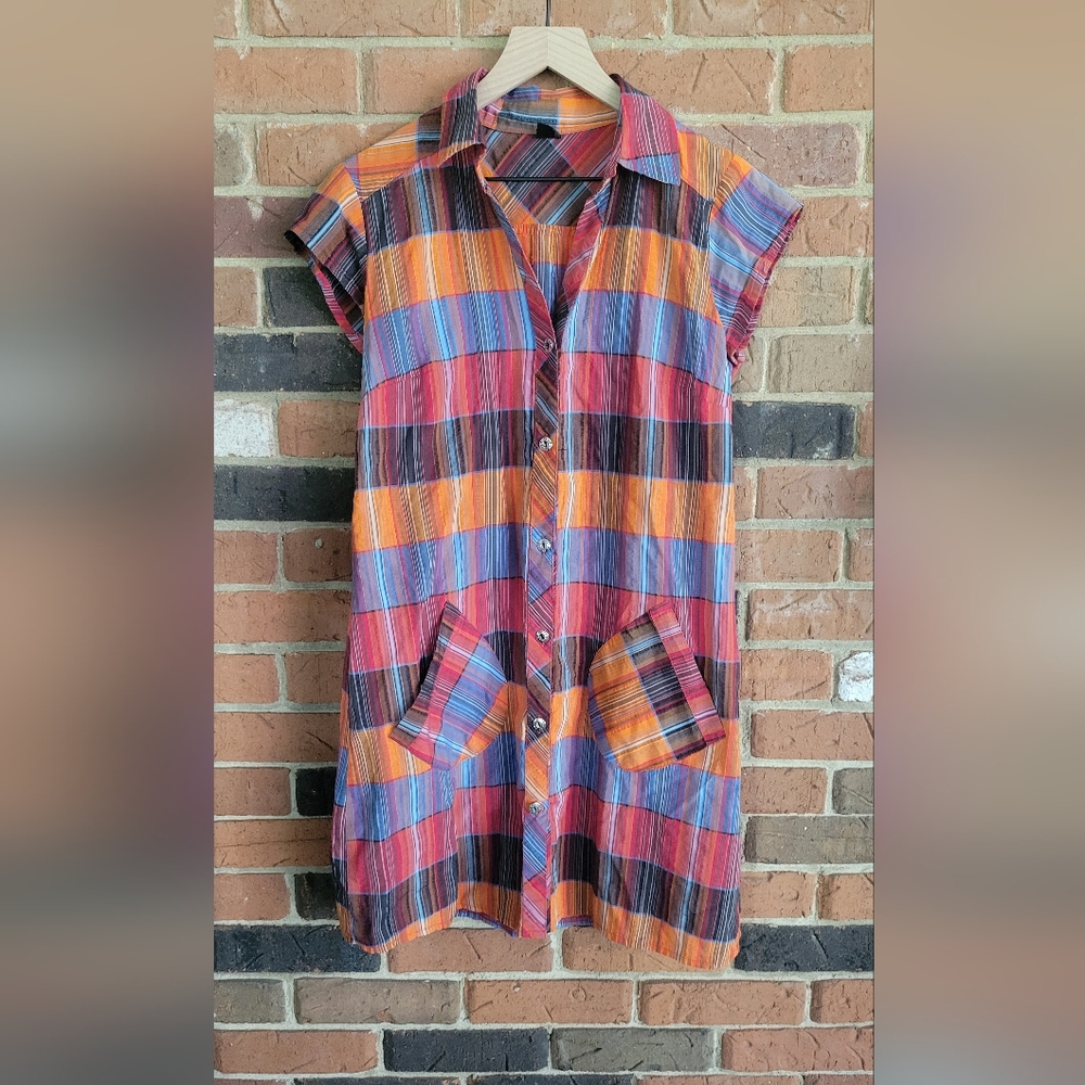 Womens Plaid Fall Shirt Dress
